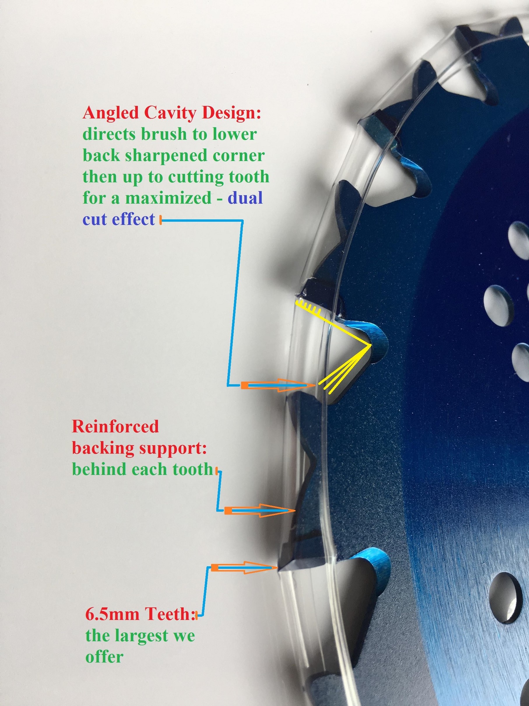 Details about   1 blade 8"-20t "blue HAWK Hybrid" RENEGADE BLADE® carbide brush cutter 203mm 